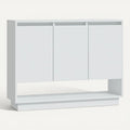 **Technische Titel in het Nederlands: Minimalistisch Wit Dressoir met Drie Deuren**
