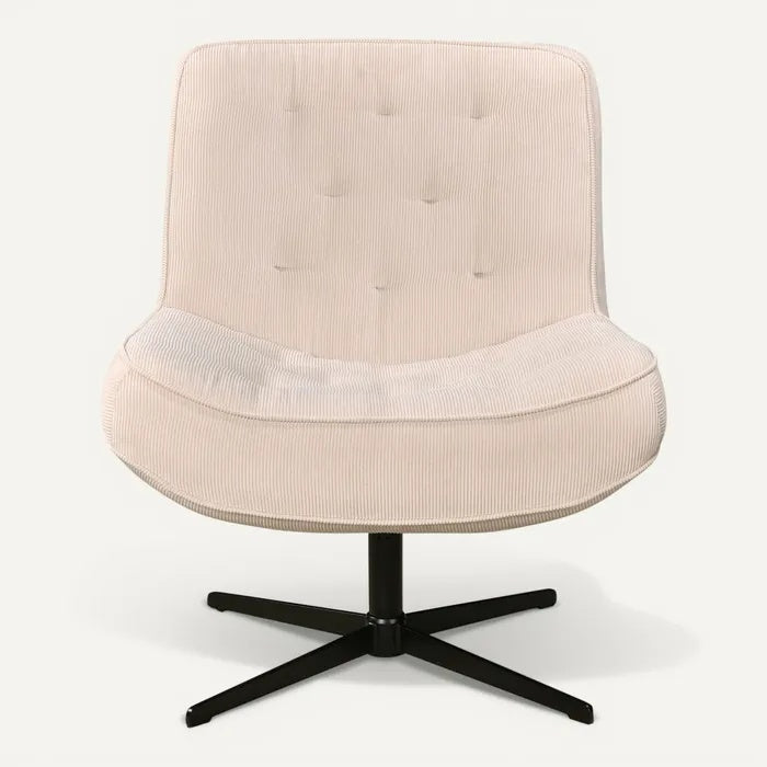**Comfortabele Roterende Stoel met Gestoffeerde Bekleding**